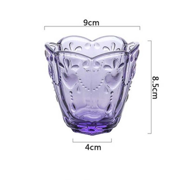 Creative Crystal Embossed Glass Cups Drinking Glasses