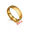 Letdiffery Smooth Stainless Steel Couple Rings