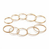 Original Design Gold Color Round Hollow Geometric Rings Set For Women