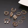 Boho Gold Silver Color Pearl Rings Set For Women