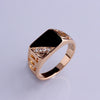 Fashion Male Jewelry Classic Gold Color Rhinestone Wedding Ring