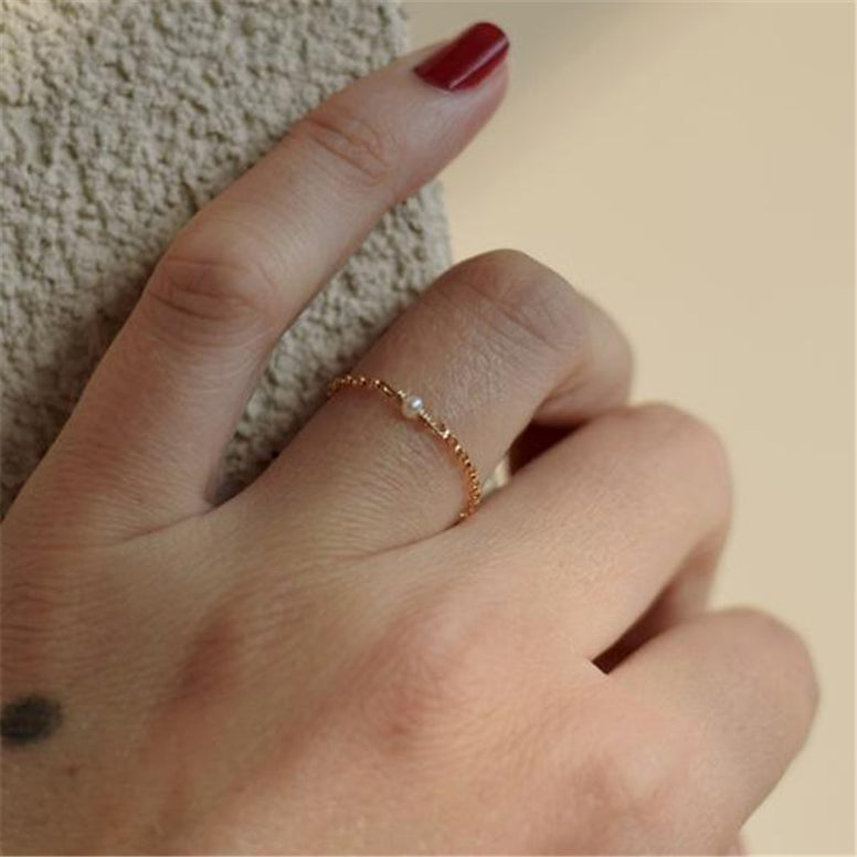Mini Pearl Rings 14K Gold Filled Knuckle Rings