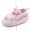 Big Bow Floral Embroidery Baby Soft Sole