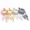 High Quality Rhodium Gold ColorTree Leaf Feather Wings Fame