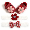 Floral Toddlers Walkers+Headband 0-18M