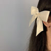 2pcs Black White Ribbon Hair Bows Clips