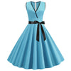 Retro Dresses Audrey Hepburn 1950s 60s Rockabilly Polka Dot Bow Pinup Ball Party