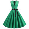 Retro Dresses Audrey Hepburn 1950s 60s Rockabilly Polka Dot Bow Pinup Ball Party