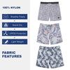 Men's Vintage Swim Shorts Washed Surfing Short Trunks with Mesh Lining