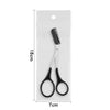 3 Colors Eyebrow Trimmer Scissor with Comb Facial Hair Removal Grooming