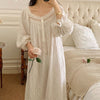 Full Sleeves Long Night Dress Victorian Romantic Princess Sleepwear