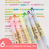 6 Colors Pastel Color Highlighters Pen Dual tips