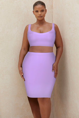 Bandage Dress Sets Plus Size Sexy Sleeveless Crop Top Mini Skirt Outfit Summer