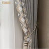 Thick Linen Semi-Blackout Stitching European Curtains