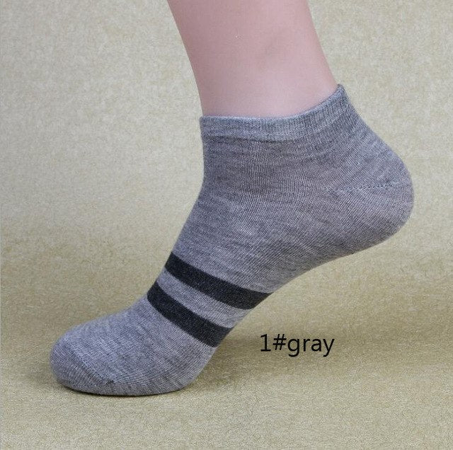 ankle socks vintage strip casual Polyester cotton elastic short ship