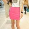 Hip Pencil Skirt Seamless Elastic Pleated High Waist Slim Mini Skirts