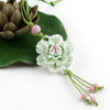 Ceramic handicraft carnation long necklace vintage flower sweater chain