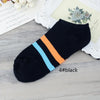 ankle socks strip casual Polyester cotton elastic short ship