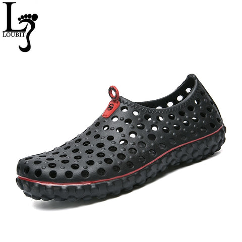 Summer Men Shoes Breathable Soft Hollow Out Comfortable Shoes Slip On Fashion Men Sandals Rubber Cheap Shoes