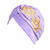 Brand New Embroidery Women Cancer Chemo Hat Beanie Scarf Turban Head Wrap Cap Colorful beanie Hats for Cancer Chemo Patients