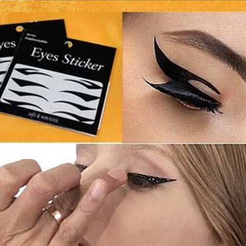 New 4 Pair Black Eyes Sticker Cat Style Eyelashes Tools