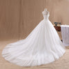Strapless Vintage Tulle Bridal Ball Gown Organza Lace bridal dress