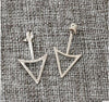New fashion Gold Silver Color triangle Triangle Stud Earrings For Women