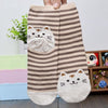 Superb! 6 Colors 3D Animals Striped Cartoon Socks Women Cat Footprints Cotton Socks Floor Freeshipping&Wholesale
