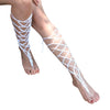 Women Girls Anklet Cotton Lace Up Crochet Ankle Bracelet Barefoot Sandals Anklet Foot Chain Ladies Gift 60#