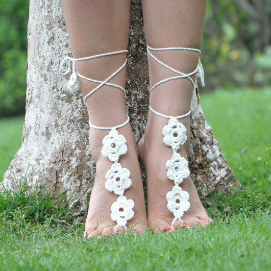 Women Girls Anklet Crochet Ankle Bracelet Sandals Anklet Foot Chain Ladies Gift 11#
