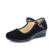 Buckle Strap Comfortable Women Shoes Round Toe Solid Casual Shoes