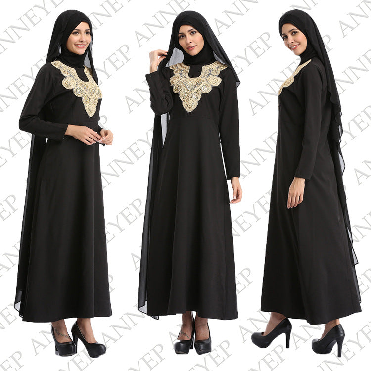 Embroidery dresses for women islamic clothing dresses
