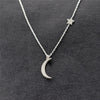 Simple Star & Moon Pendant Necklace