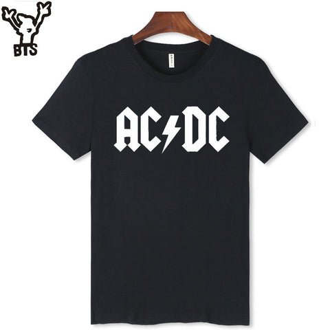 BTS AC/DC Band Rock Short Sleeve Tee Shirt Men Cotton Fashion Black Summer Funny T-shirt Hip Hop Plus Size 4XL Tshirt Men Brand