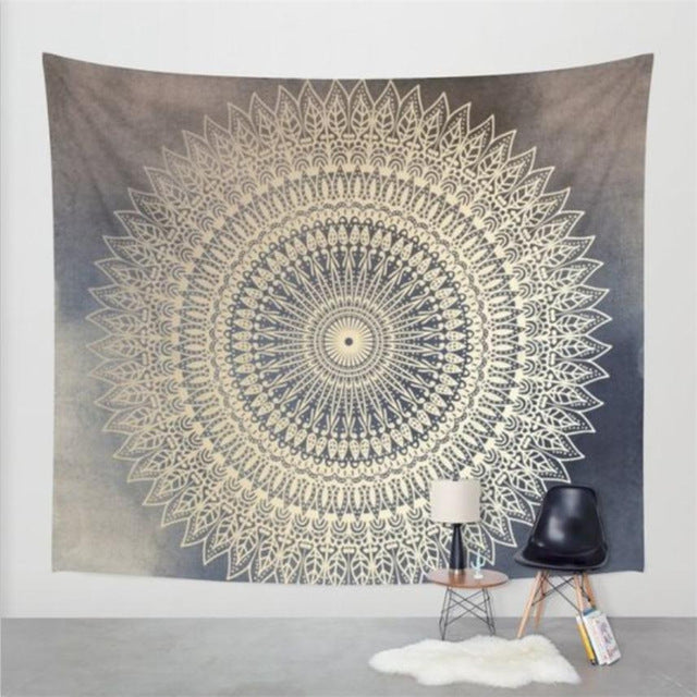 Cilected Bohemian Mandala Tapestry Wall Hanging Indian Wall Decor Hippie Tapestries Throw Sheet Coverlet Cotton Beach Yoga Mat