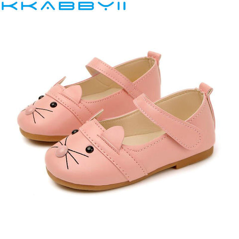 Cute Animal Patterns Children Shoes Girls Flats Spring Autumn Girls Princess Casual Singel Shoes