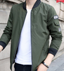 2018 autumn men's pure color jacket youth trend leisure collar collar jacket