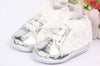 Kid Shoes with 3 Colors Soft bottom 3 sizes Kids Rose Flower Soft Sole Shoes YYT134-YYT137