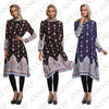Flower printe abaya dress for women maxi islamic dresses
