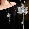 Vintage Geometrical Crystal Elegant Flower Tassel Sweater Chain