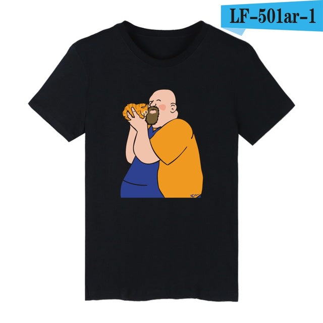 Father-in-law With Funny Cat Short Sleeve Tshirt Men Funny Fashion Black Tee Shirt Men Cotton Casual Plus Size 4XL T-shirt Men