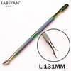 Stainless Steel Dual-ended Chameleon Rainbow Cuticle Pusher