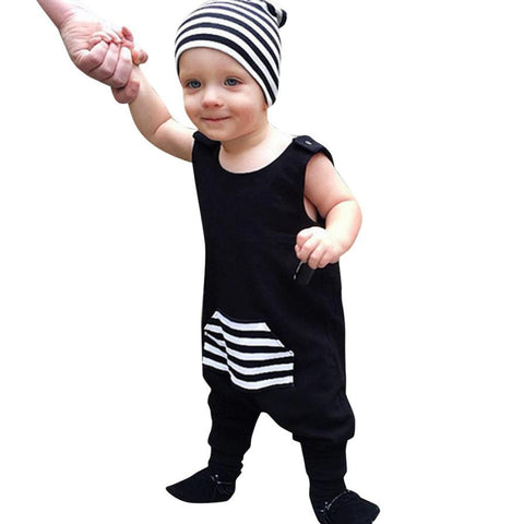 Sleeveless Striped Romper Jumpsuit Outfits Baby Clothes