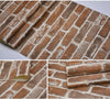Rustic Vintage 3D Faux Brick Wallpaper Roll Vinyl