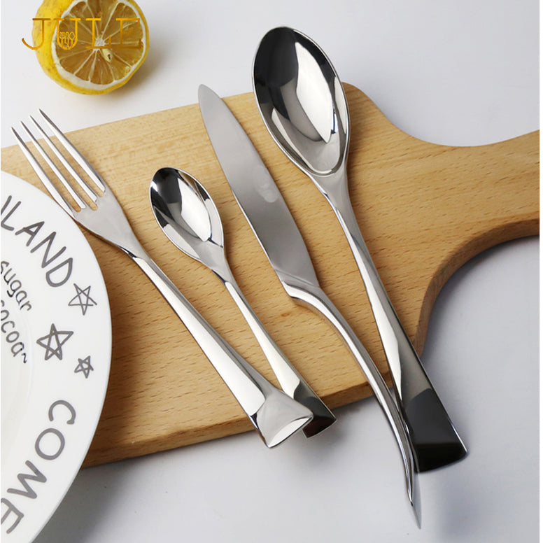 Luxury Cutlery Dinner Set Stainless Steel Dinner Knife Fork Tablespoon Dinnerware