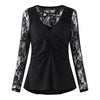 Pregnancy Blouses Shirts Pregnant Loose Sexy Lace Patchwork Hollow Maternity