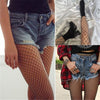 New Hot Sale Summer Ladies Fishnet Pattern High Waist Hollow Out Sexy Transparent Leggings Slim Women Mesh Black Clothing