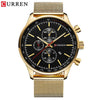 CURREN Top Watches Men Luxury Brand Casual Stainless Steel Sports Watches Japan Quartz Unisex Wristwatch For Men Military Watch