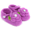 Baby Knitted Girls Shoes Crochet Flower Baby Slippers Shoe Pink