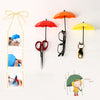 3Pcs/Set Colorful Umbrella shape Wall Hook